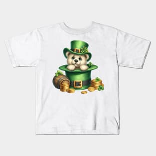 Polar Bear Hat for Patrick's Day Kids T-Shirt